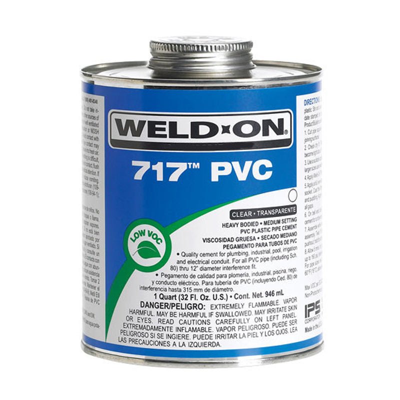 Pegamento 717 Weldon Para De Pvc 1 Lt - Tool Ferreterías / Ferretodo - Herramientas y material de construcción.