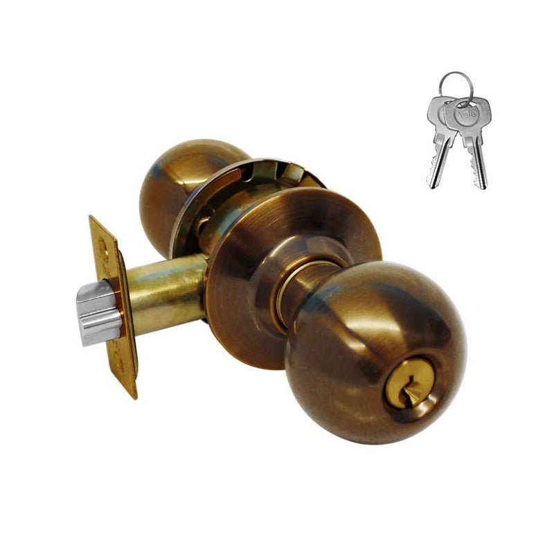 Perilla Yale Ball Recamara Latón Antiguo Mx80034 - Tool Ferreterías / Ferretodo - Herramientas y material de construcción.