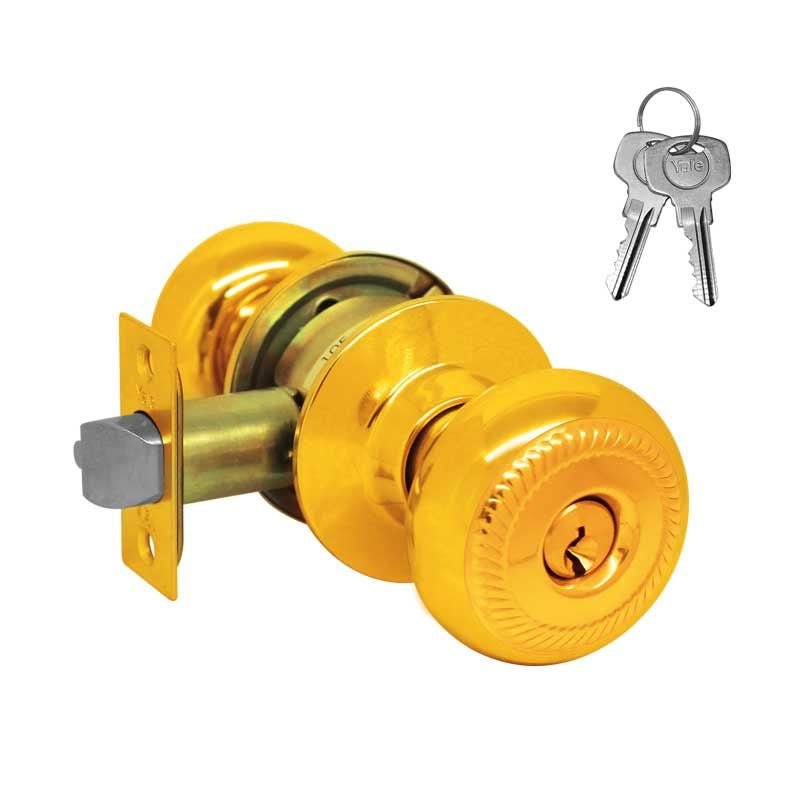 Perilla Yale Novo Entrada Latón Brillante Mx80142 - Tool Ferreterías / Ferretodo - Herramientas y material de construcción.