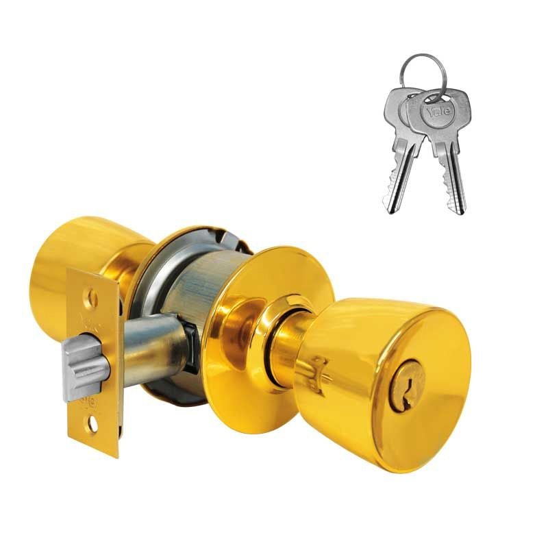 Perilla Yale Tulip Entrada Latón Brillante Mx80223 - Tool Ferreterías / Ferretodo - Herramientas y material de construcción.