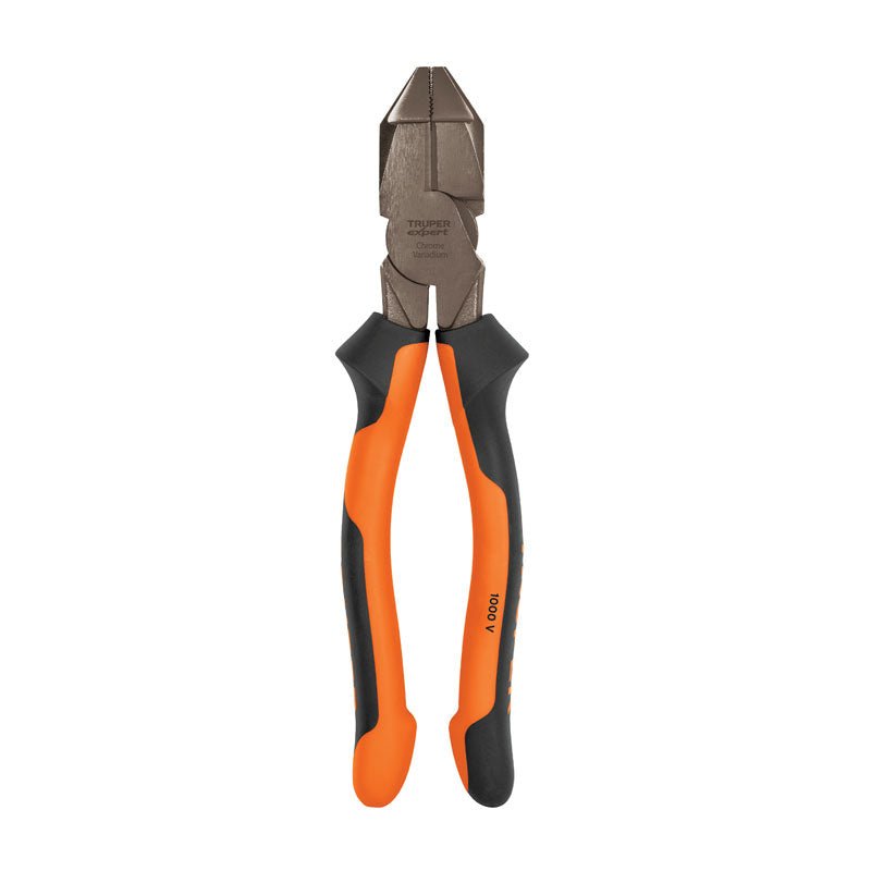 Pinza electricista de 8" uso rudo, alta palanca, Comfort Grip, 12350 Truper Expert T200 8X - Tool Ferreterías / Ferretodo - Herramientas y material de construcción.