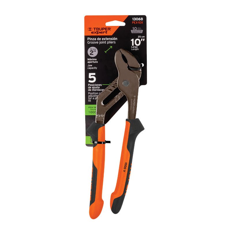 Pinzas de extensión de 10" mango Comfort Grip, 13068 Truper Expert PEX 10X - Tool Ferreterías / Ferretodo - Herramientas y material de construcción.