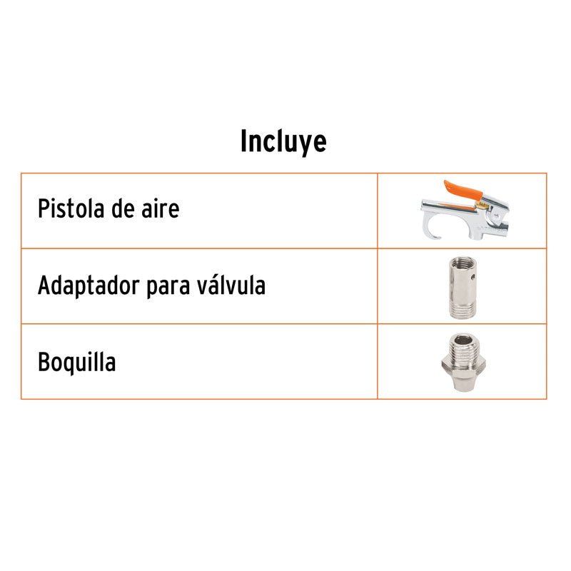 Pistola metálica para sopletear, cuerda de 1/4 NPT, 19023 Truper PISO1 - Tool Ferreterías / Ferretodo - Herramientas y material de construcción.