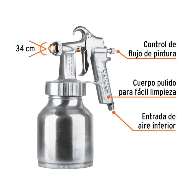 Pistola para pintar de 20 a 50 psi, 14037 Truper PIPI 200 - Tool Ferreterías / Ferretodo - Herramientas y material de construcción.