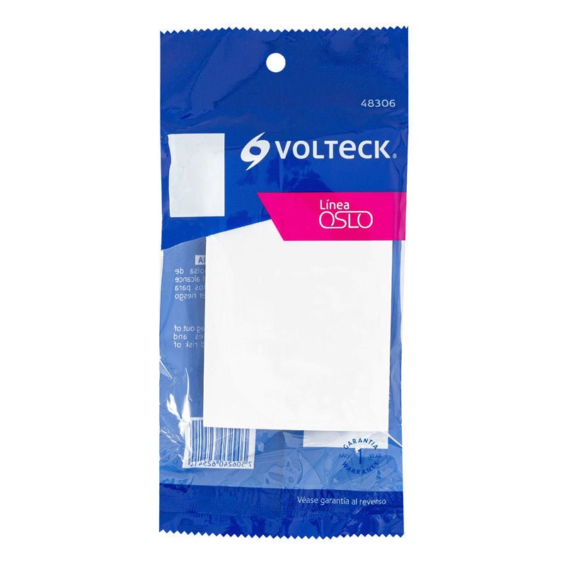 Placa de ABS ciega, línea Oslo, color blanco, 48306 Volteck PPCI OB - Tool Ferreterías / Ferretodo - Herramientas y material de construcción.