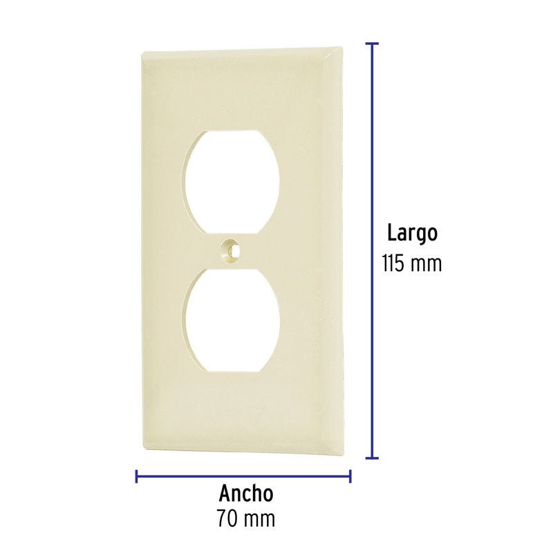 Placa de ABS dúplex, Standard, color marfil, 46406 Volteck PPDO S - Tool Ferreterías / Ferretodo - Herramientas y material de construcción.
