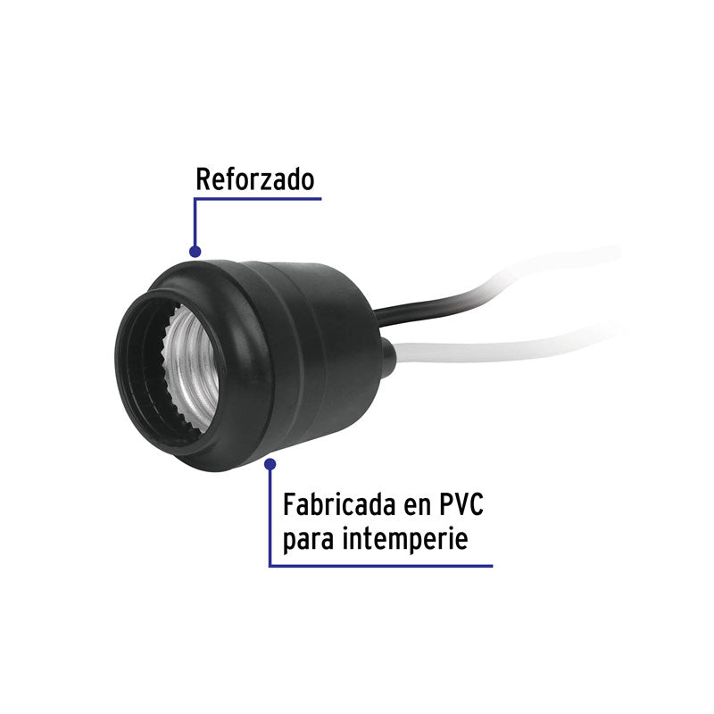 Portalámpara para intemperie, reforzada, 47110 Volteck POIN 10X - Tool Ferreterías / Ferretodo - Herramientas y material de construcción.