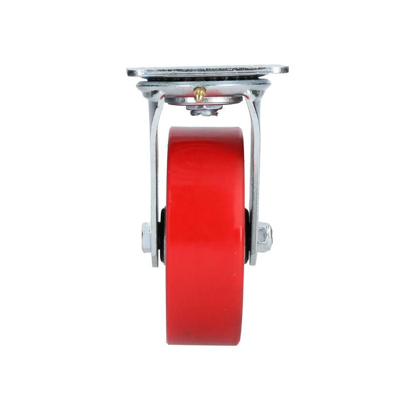 Rodaja de fierro con poliuretano rojo giratoria de 6", RP15G Surtek - Tool Ferreterías / Ferretodo - Herramientas y material de construcción.