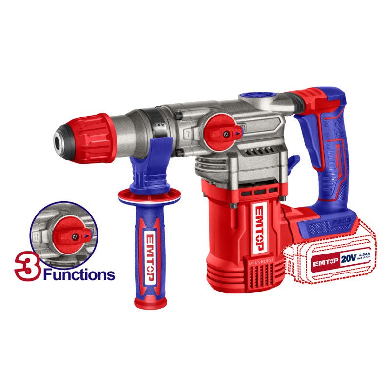 Rotomartillo 4.5jsdsplus ina20v ELRH20288 Emtop - Tool Ferreterías / Ferretodo - Herramientas y material de construcción.