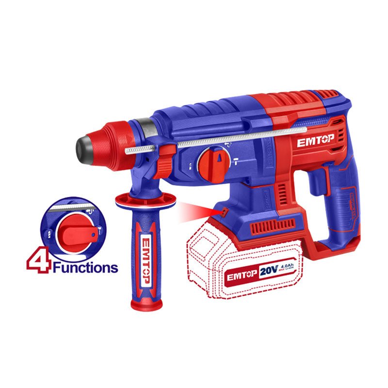 Rotomartillo sds - plus inal.20v ELRH20228 Emtop - Tool Ferreterías / Ferretodo - Herramientas y material de construcción.