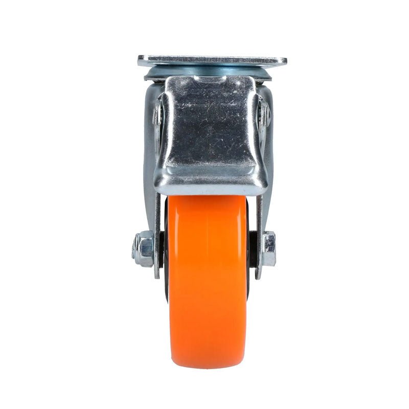 Rv10b rueda pol. Naranja 4"x1.1/4" girat. C/freno - Tool Ferreterías / Ferretodo - Herramientas y material de construcción.