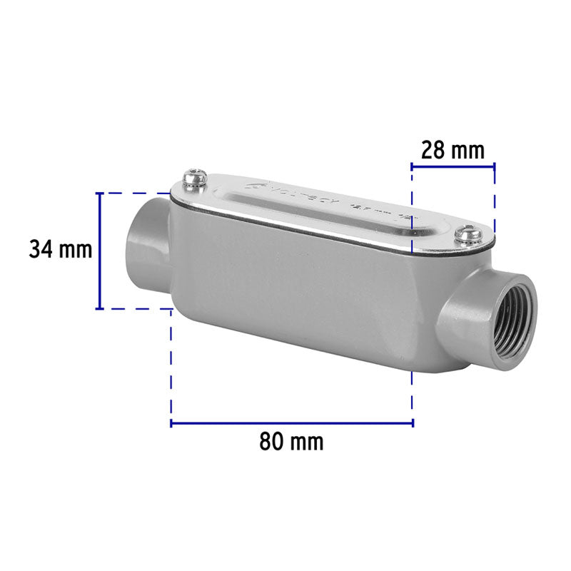 Condulet 1/2" Conexión Tipo C, Volteck