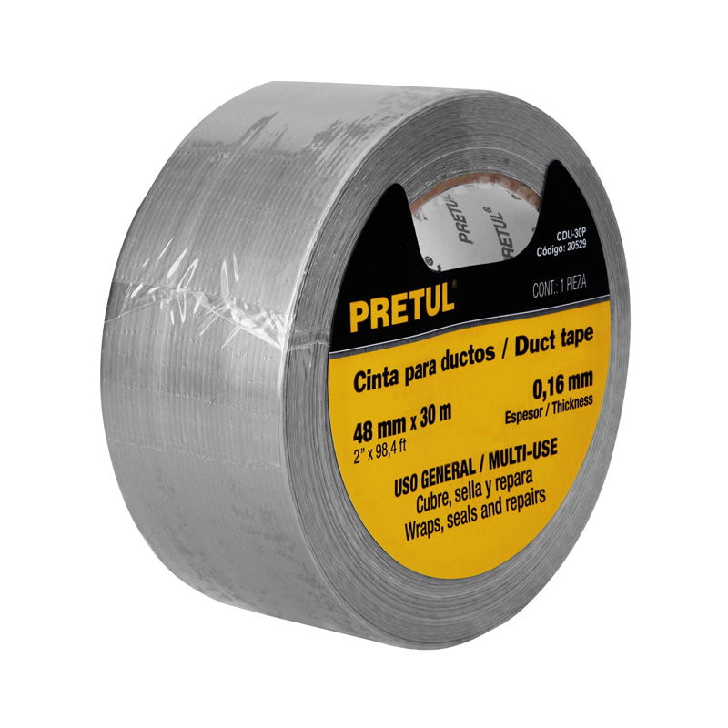 Cinta De 30 M Para Ducto, Espesor 0.16 Mm 20529, Pretul