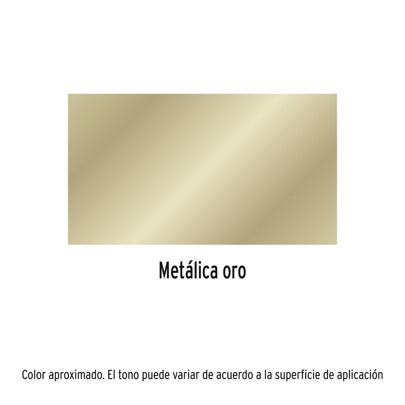 Pintura En Aerosol, Oro Metálico, Bote Esbelto, 400 Ml