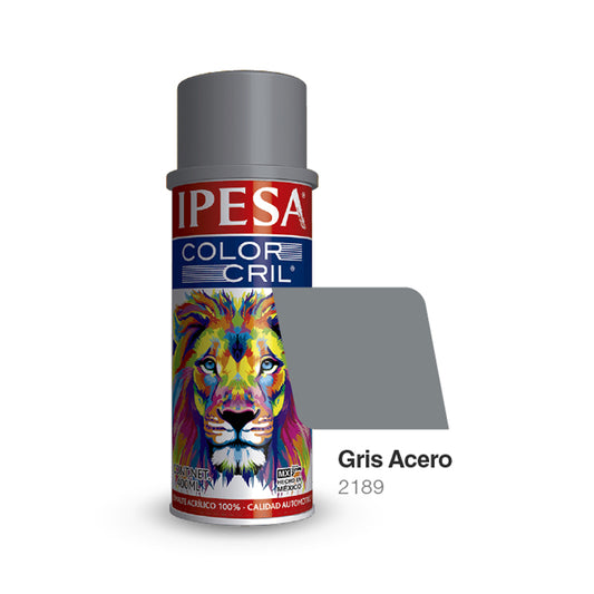 Pintura En Aerosol Color Gris Acero 2189 Ipesa