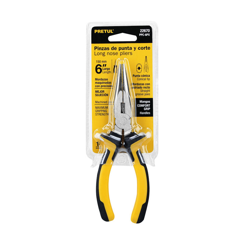 Pinza De Punta Y Corte 6" Mango Comfort Grip, Pretul