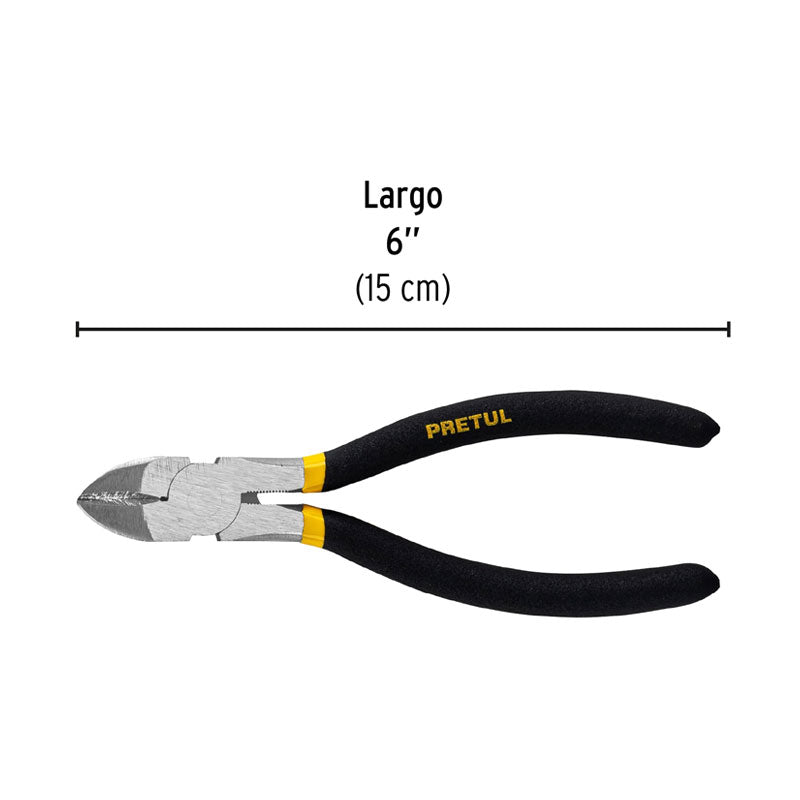 Pinza De Corte Diagonal 6" Mango De Vinil, Pretul