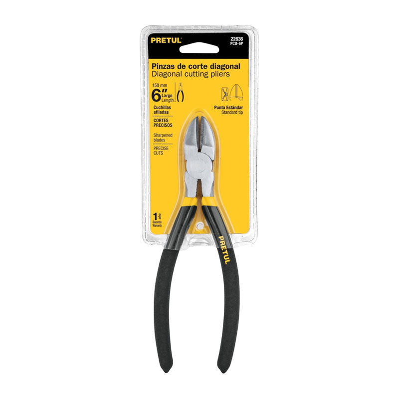 Pinza De Corte Diagonal 6" Mango De Vinil, Pretul