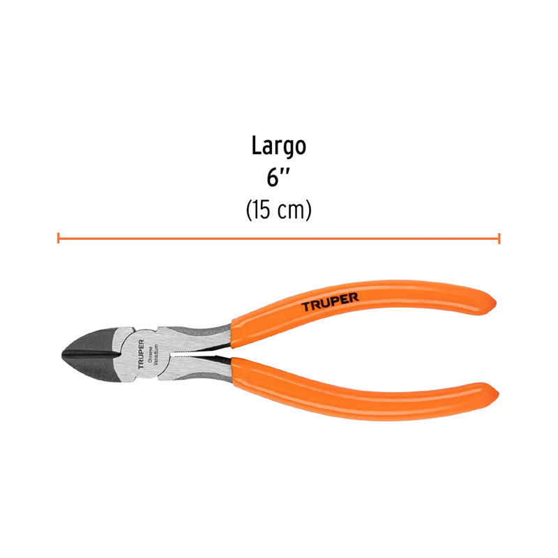 Pinza De Corte Diagonal 6" Mango De Pvc, Truper