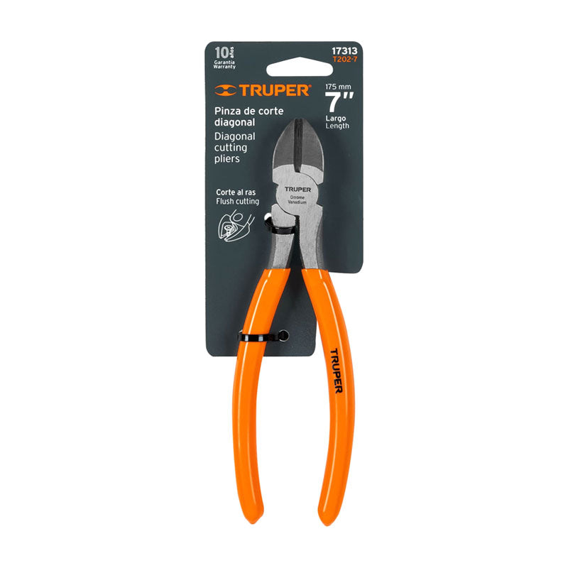 Pinza De Corte Diagonal 7" Mango De Pvc, Truper