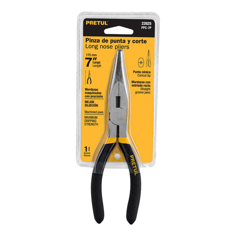 Pinza De Punta Y Corte 7" Mango De Vinil, Pretul