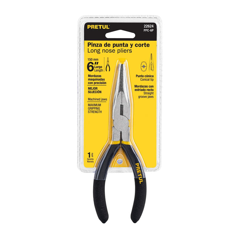 Pinza De Punta Y Corte 6" Mango De Vinil, Pretul