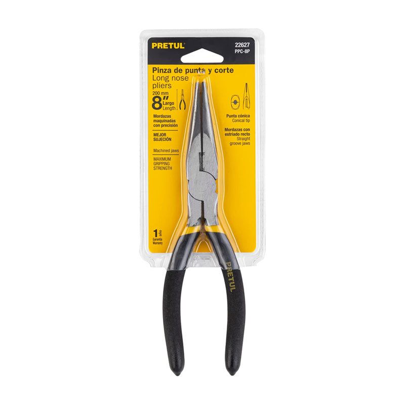 Pinza De Punta Y Corte 8" Mango De Vinil, Pretul