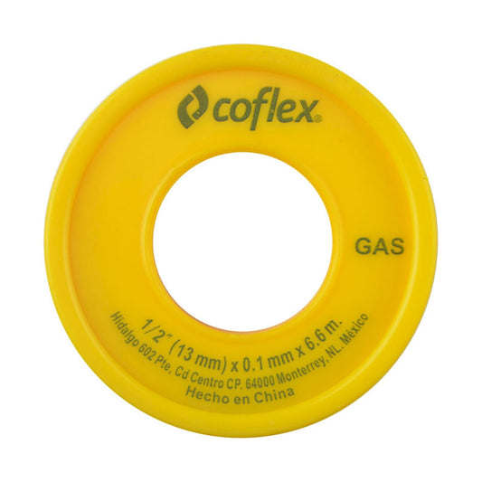 Cinta Selladora Para Gas Amarilla De 1/2" X 6.60 M Wtg1260 Coflex