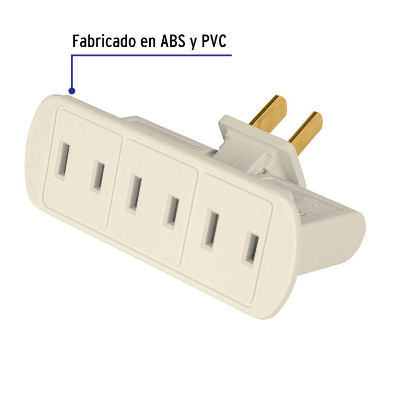 Multicontacto Triple, Tipo Bisagra Volteck