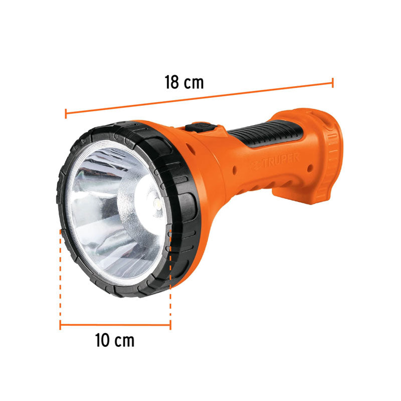 Linterna Plástica 1 Led 150 Lm Recargable, Truper