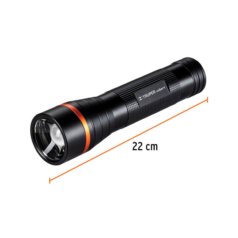 Linterna De Aluminio Led Cree 500 Lm Con 2 Pilas D, Truper Expert