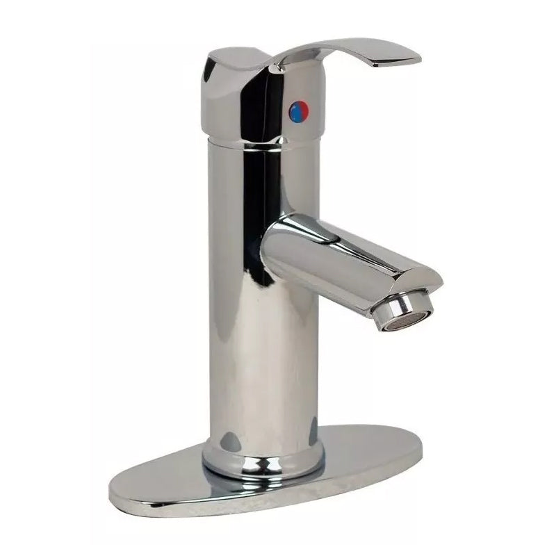 Mezcladora Monomando Para Lavabo De Cromo Con Cubierta, 23Mtc Rugo