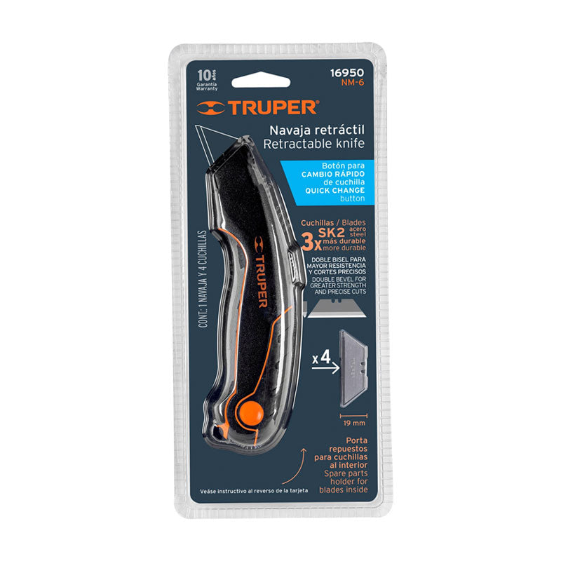 Navaja Retráctil 7" Cuerpo De Aluminio, Truper