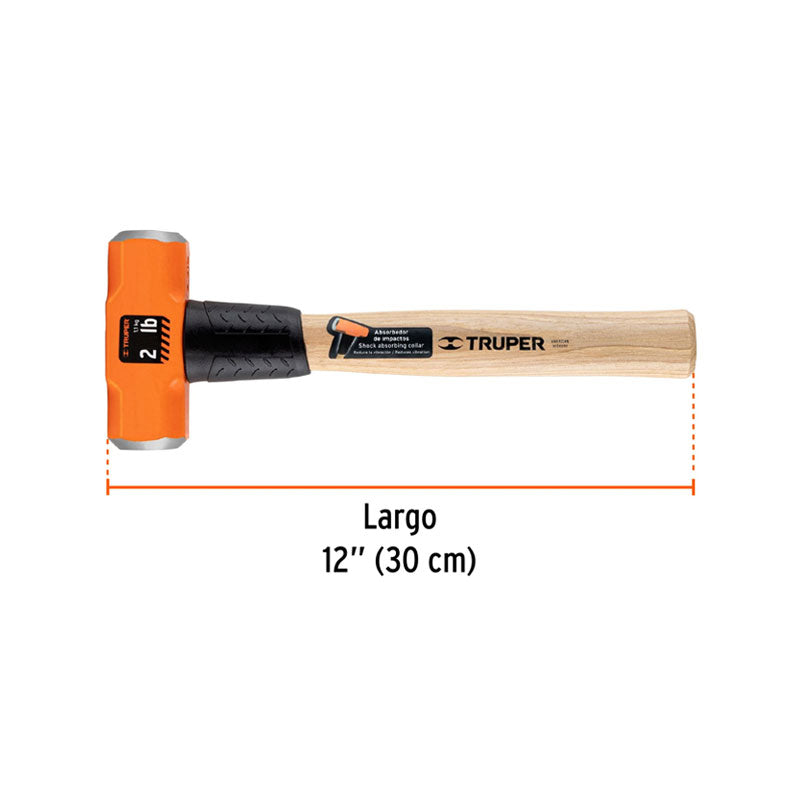 Marro Octagonal 2 Lb, Mango De Madera 12", Truper