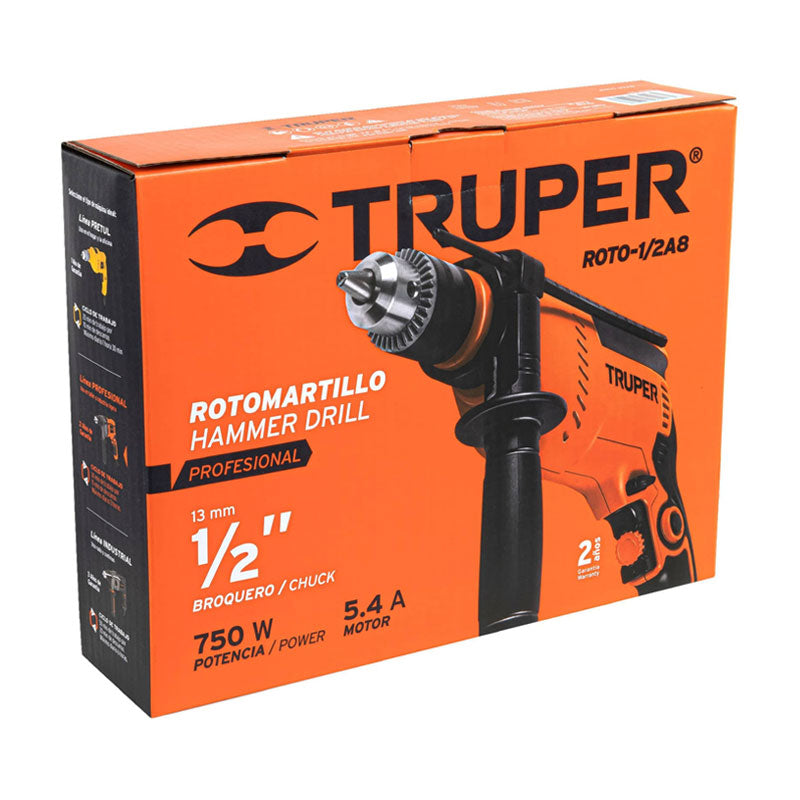 Rotomartillo 1/2" 750 W, Profesional, Truper