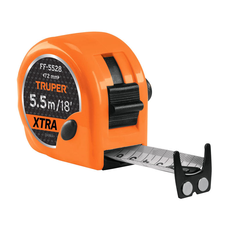 Flexómetro Xtra 5.5 M Cinta Extra Ancha 28 Mm, Truper