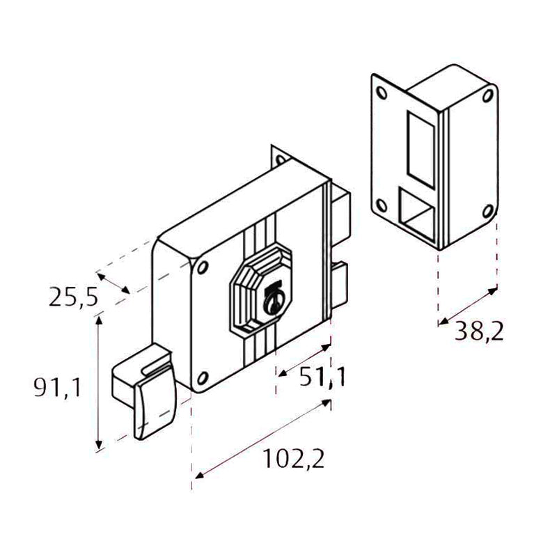 Cerradura 675 I Phillips Mx89 Caja