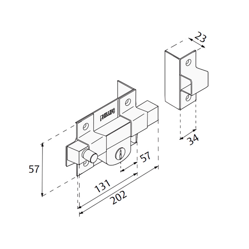 Cerradura 875 Fd Phillips Mx105 Caja