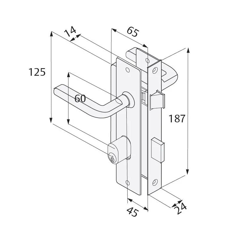 Cerradura 500 Mmc Phillips Mx54 Caja