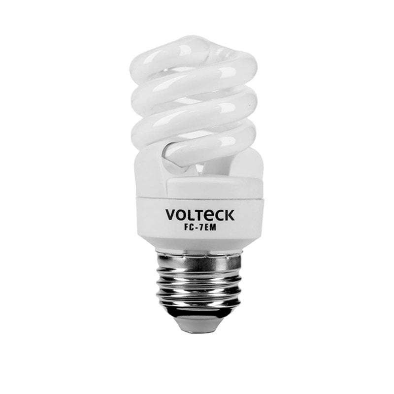 Lámpara Espiral Mini T2 7 W Luz Cálida En Blíster, Volteck