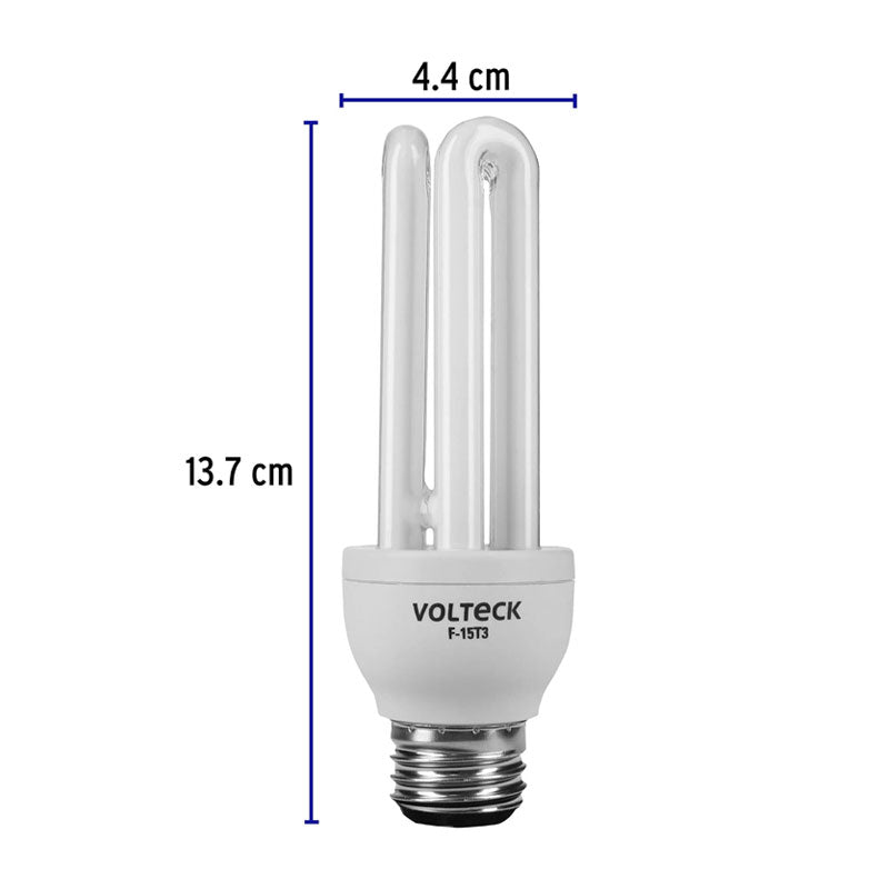 Lámpara Triple T3 15 W Luz De Día En Blíster, Volteck