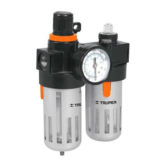 Filtro Y Regulador De Aire Con Módulo De Lubricación, 19238 Truper Unill1/4 - Tool Ferreterías / Ferretodo - Herramientas y material de construcción.