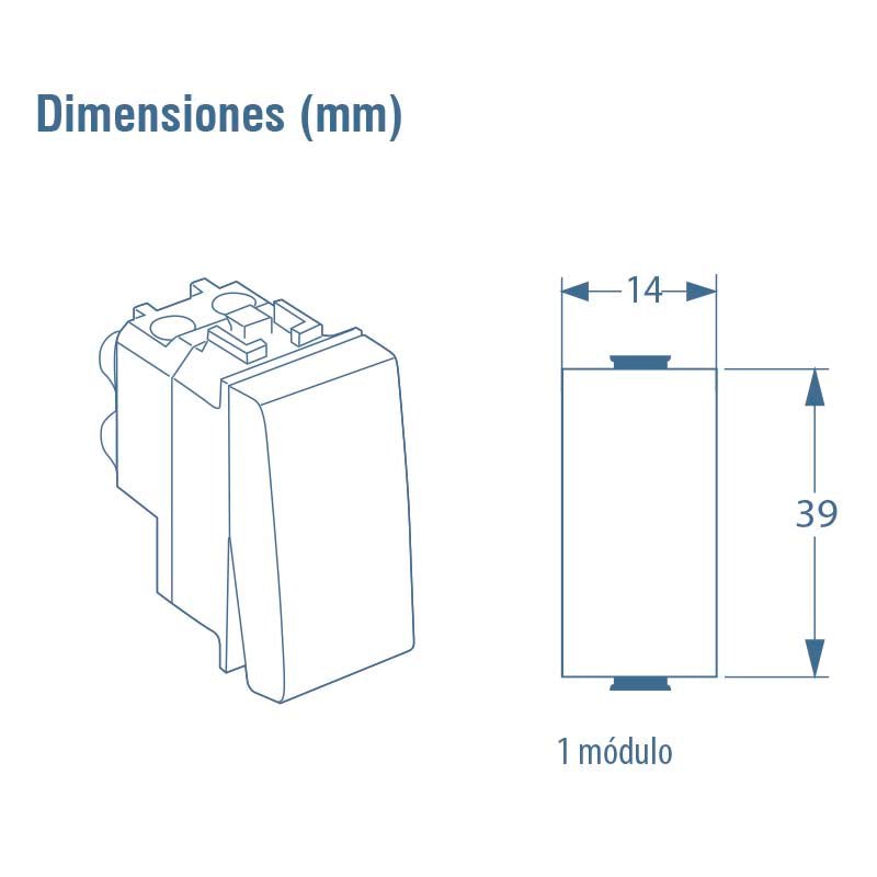 Interruptor Sencillo Con 1 Módulo 10 A 127 V E2001Bn Bticino - Tool Ferreterías / Ferretodo - Herramientas y material de construcción.