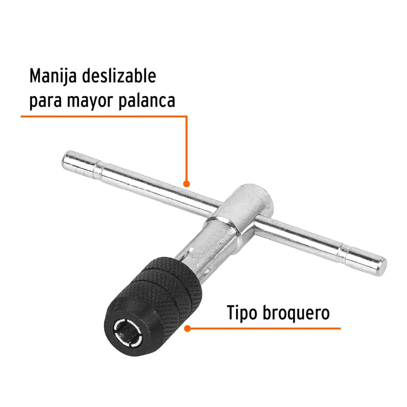 Maneral En T Para Machuelo De 1/2", 11440 Truper Mant1/2 - Tool Ferreterías / Ferretodo - Herramientas y material de construcción.