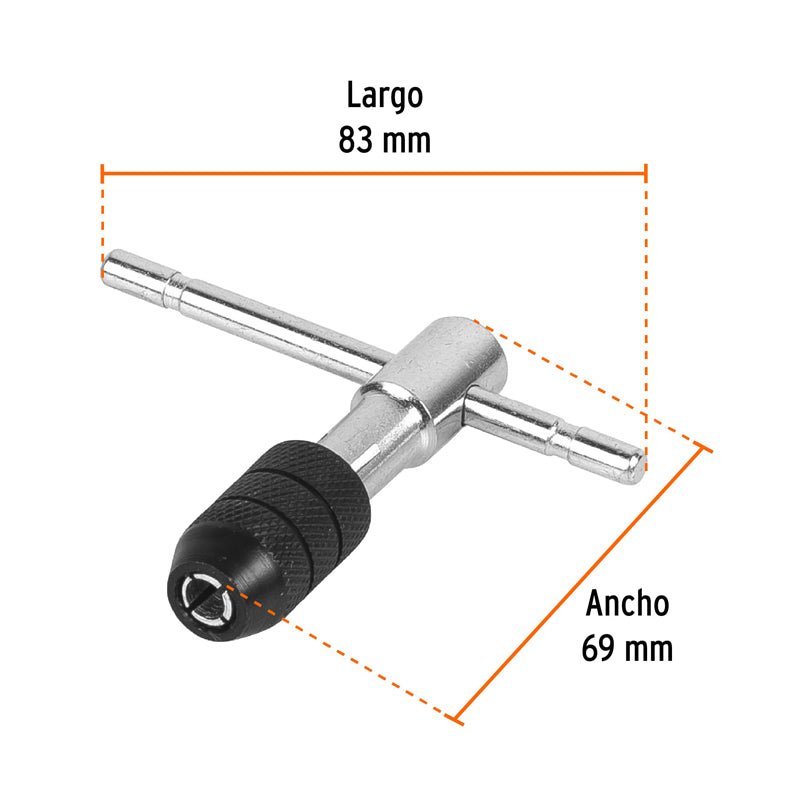 Maneral En T Para Machuelo De 1/4", Mant1/4 Truper 11439 - Tool Ferreterías / Ferretodo - Herramientas y material de construcción.