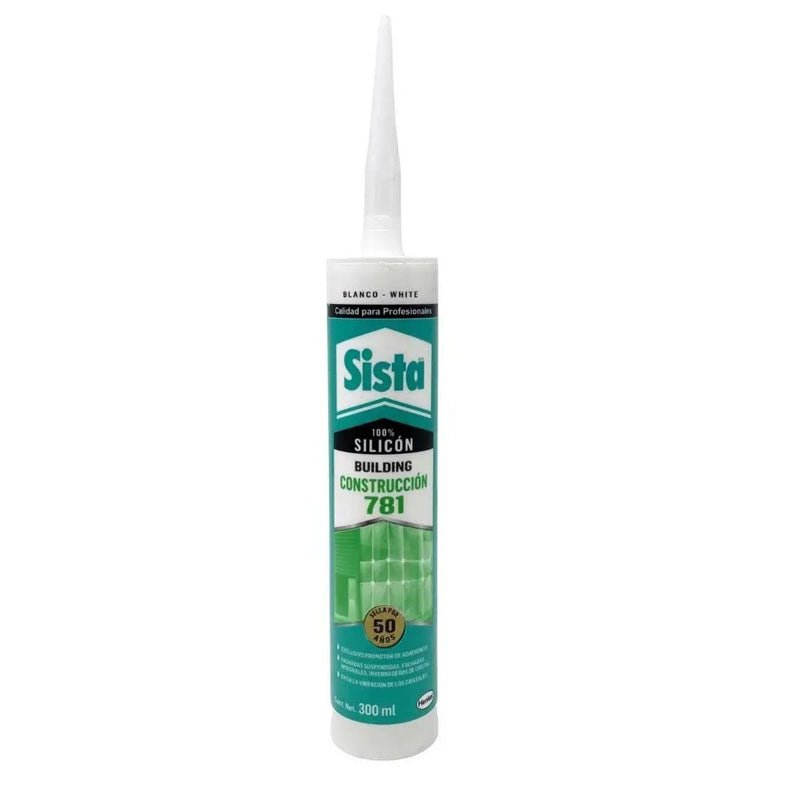Silicón Sista 781 Para Construcción Color Blanco De 300 Ml - Tool Ferreterías / Ferretodo - Herramientas y material de construcción.