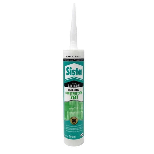 Silicón Sista 781 Para Construcción Color Blanco De 300 Ml - Tool Ferreterías / Ferretodo - Herramientas y material de construcción.