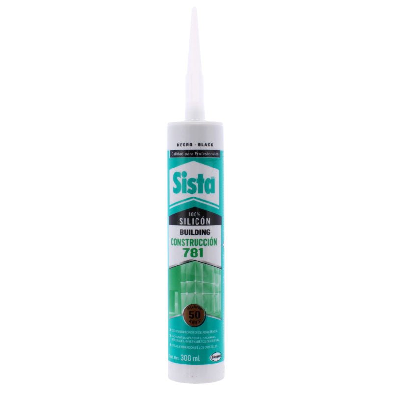 Silicón Sista 781 Para Construcción Color Negro De 300 Ml - Tool Ferreterías / Ferretodo - Herramientas y material de construcción.