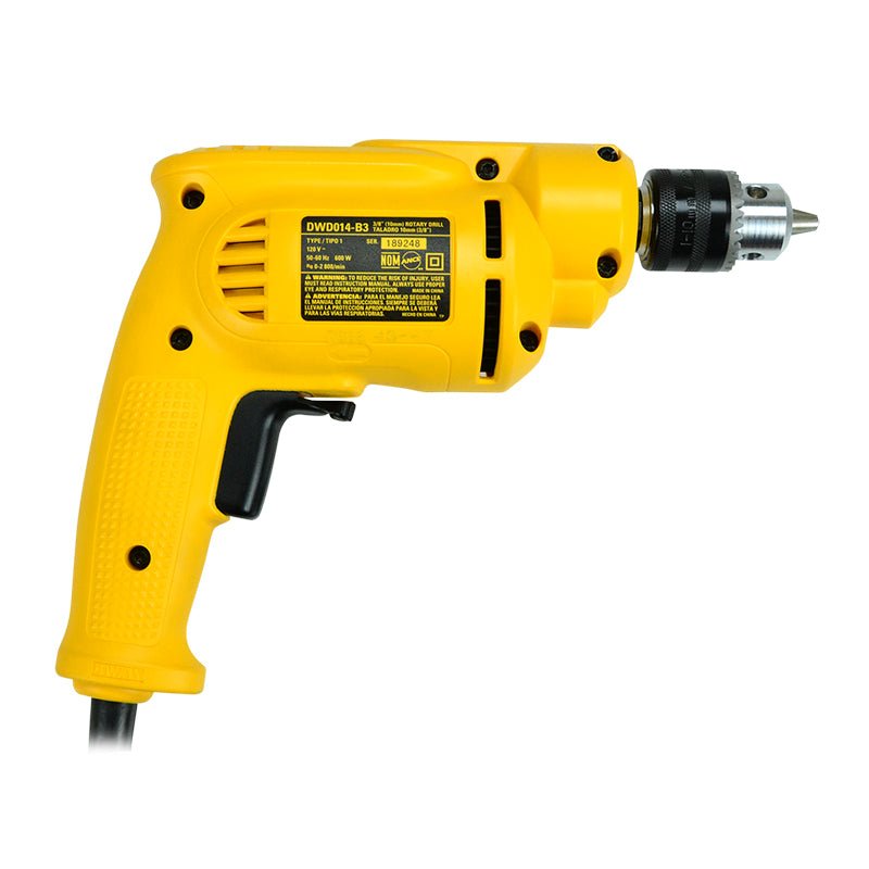 Taladro De Rotación De 3/8" De 600 W Dewalt Dwd014B3 - Tool Ferreterías / Ferretodo - Herramientas y material de construcción.